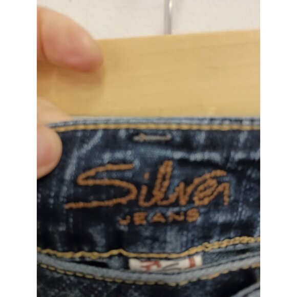 Silver Jeans Womens Suki Bootcut Jeans Size 36 Dark Blue Wash Denim Mid Rise - Picture 7 of 10